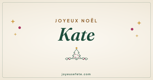 Image « Joyeux Noël Kate » au format large