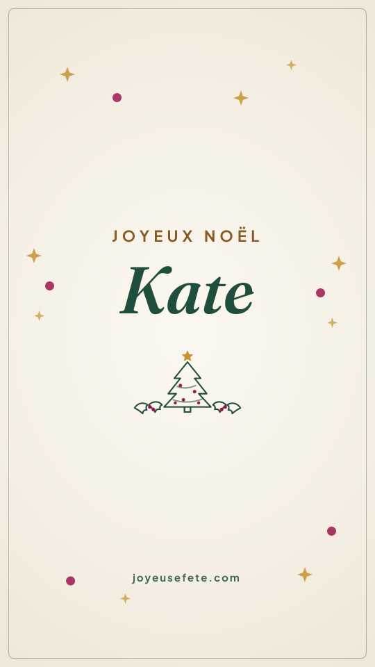 Image « Joyeux Noël Kate » au format story