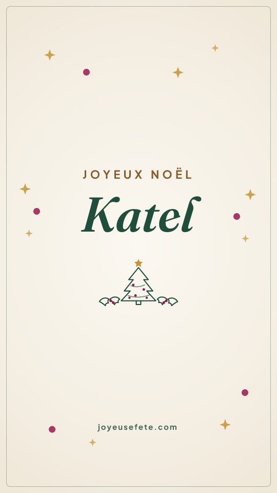 Image « Joyeux Noël Katel » au format story