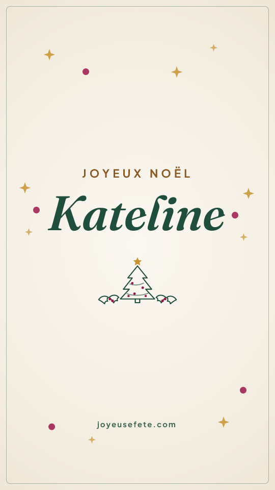 Image « Joyeux Noël Kateline » au format story