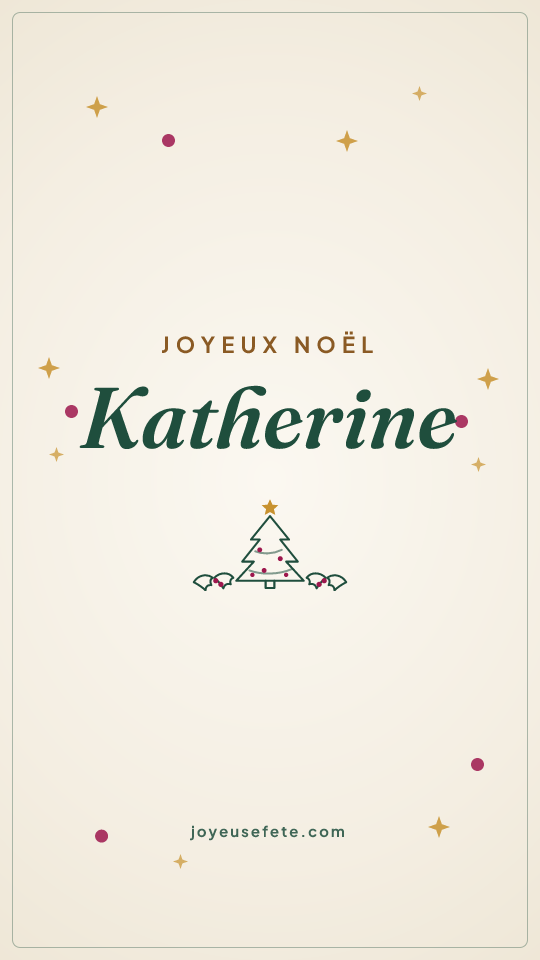 Image « Joyeux Noël Katherine » au format story