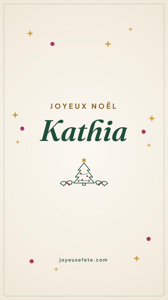 Image « Joyeux Noël Kathia » au format story