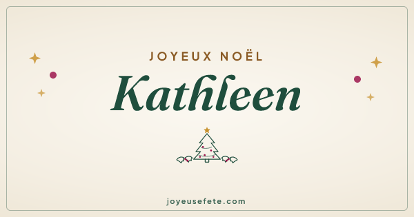 Image « Joyeux Noël Kathleen » au format large