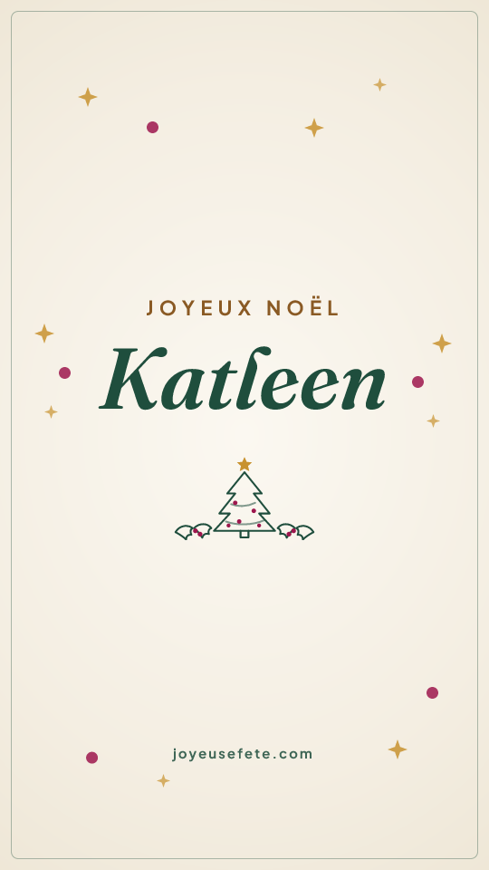 Image « Joyeux Noël Katleen » au format story
