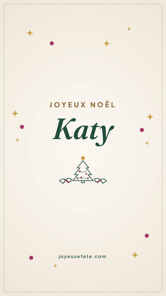 Image « Joyeux Noël Katy » au format story
