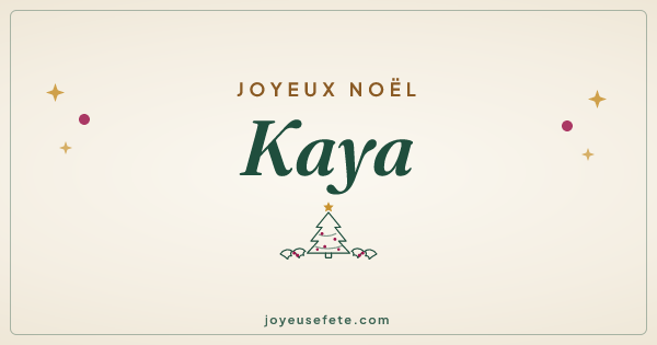 Image « Joyeux Noël Kaya » au format large