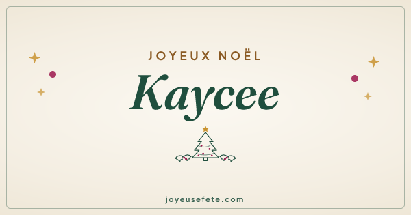Image « Joyeux Noël Kaycee » au format large