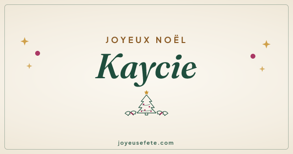 Image « Joyeux Noël Kaycie » au format large