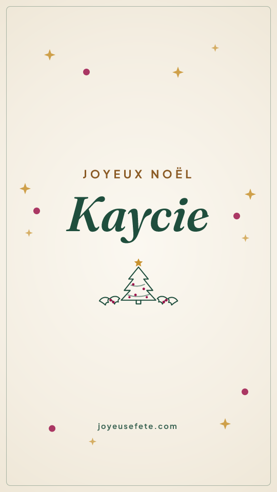 Image « Joyeux Noël Kaycie » au format story