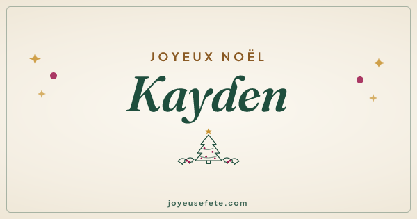 Image « Joyeux Noël Kayden » au format large