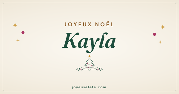 Image « Joyeux Noël Kayla » au format large