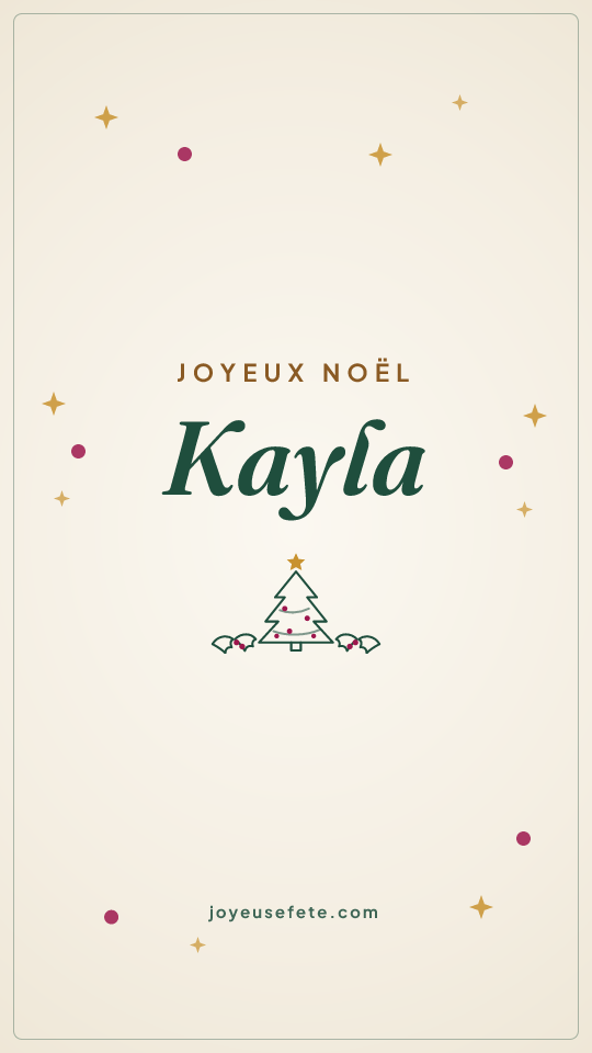 Image « Joyeux Noël Kayla » au format story