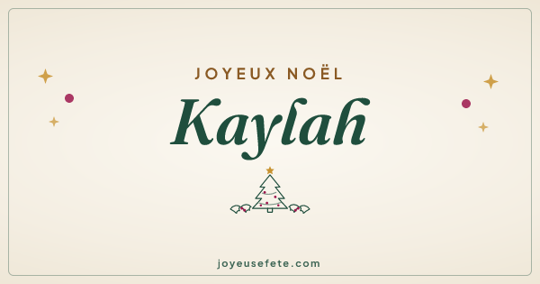 Image « Joyeux Noël Kaylah » au format large