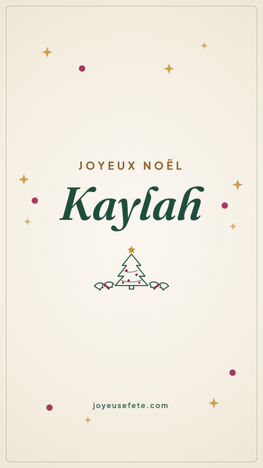 Image « Joyeux Noël Kaylah » au format story