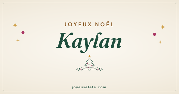 Image « Joyeux Noël Kaylan » au format large