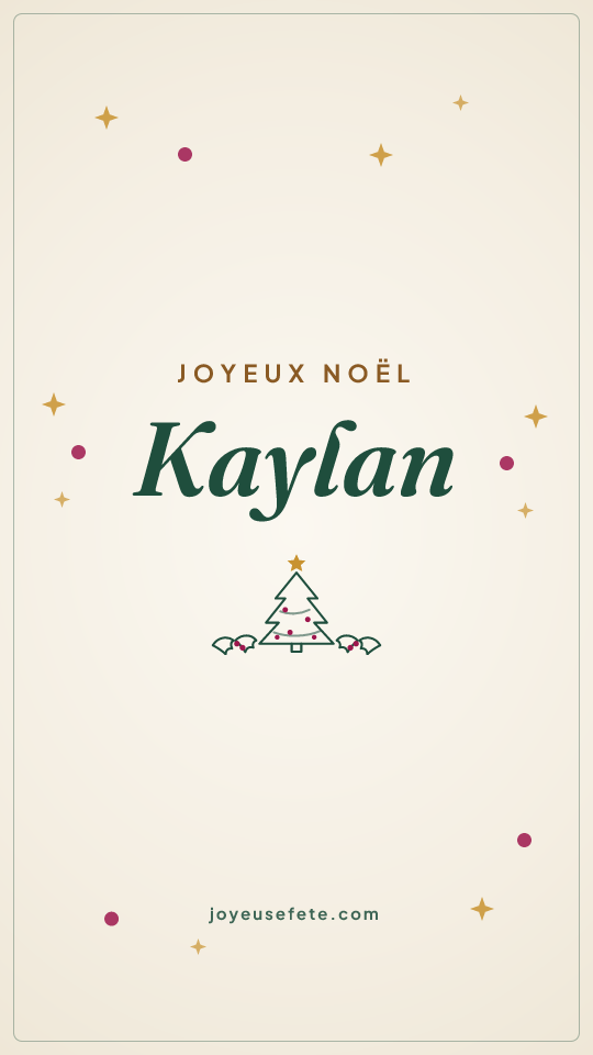 Image « Joyeux Noël Kaylan » au format story