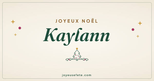 Image « Joyeux Noël Kaylann » au format large