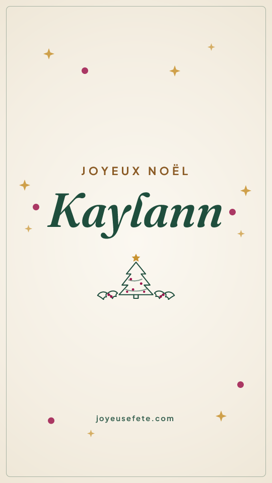 Image « Joyeux Noël Kaylann » au format story