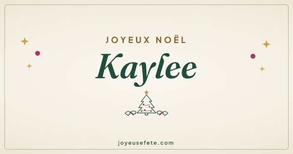 Image « Joyeux Noël Kaylee » au format large