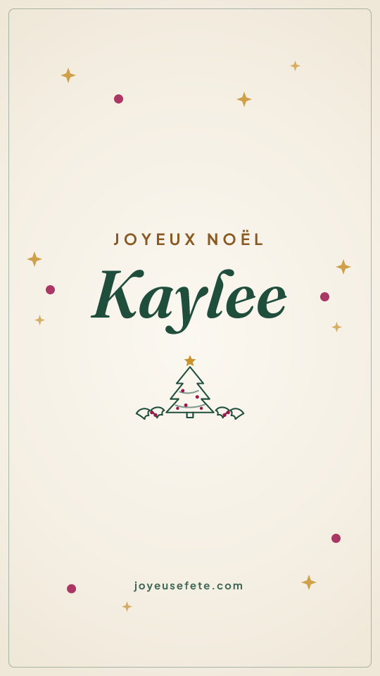 Image « Joyeux Noël Kaylee » au format story