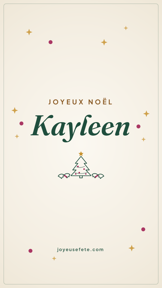 Image « Joyeux Noël Kayleen » au format story