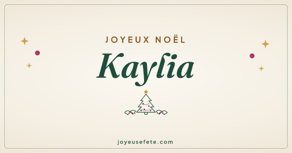 Image « Joyeux Noël Kaylia » au format large