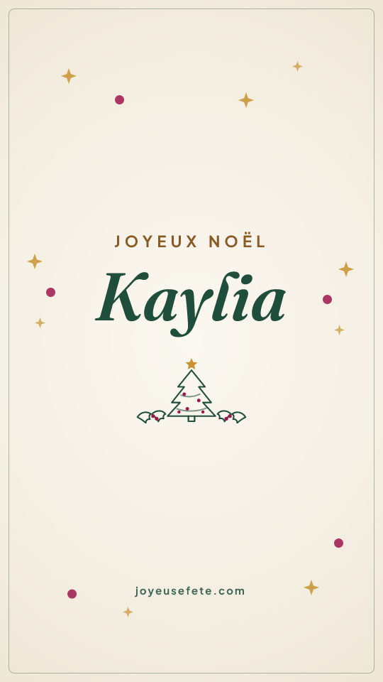Image « Joyeux Noël Kaylia » au format story