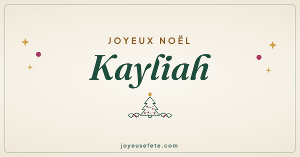 Image « Joyeux Noël Kayliah » au format large