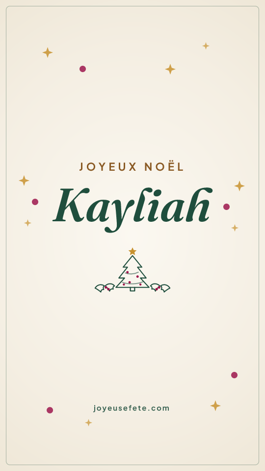 Image « Joyeux Noël Kayliah » au format story