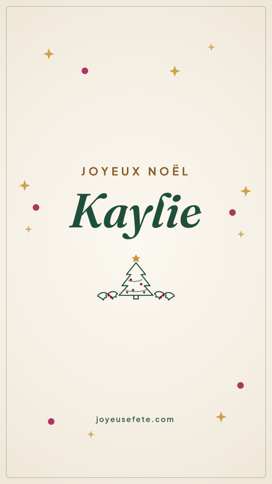 Image « Joyeux Noël Kaylie » au format story