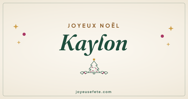 Image « Joyeux Noël Kaylon » au format large