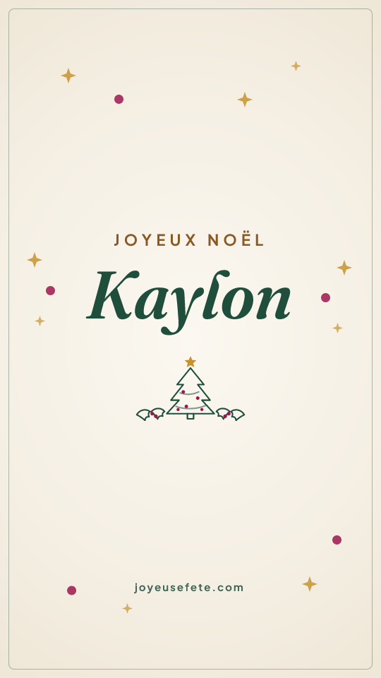 Image « Joyeux Noël Kaylon » au format story