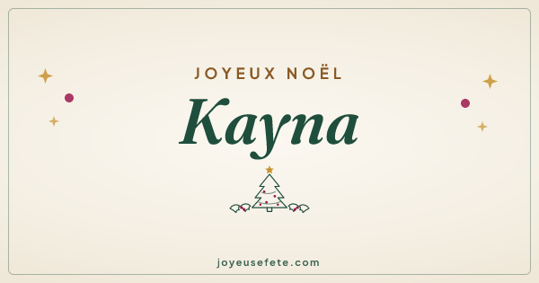 Image « Joyeux Noël Kayna » au format large