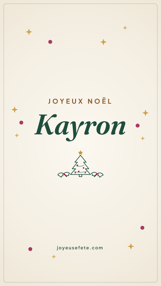 Image « Joyeux Noël Kayron » au format story