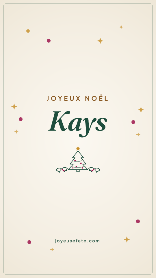 Image « Joyeux Noël Kays » au format story