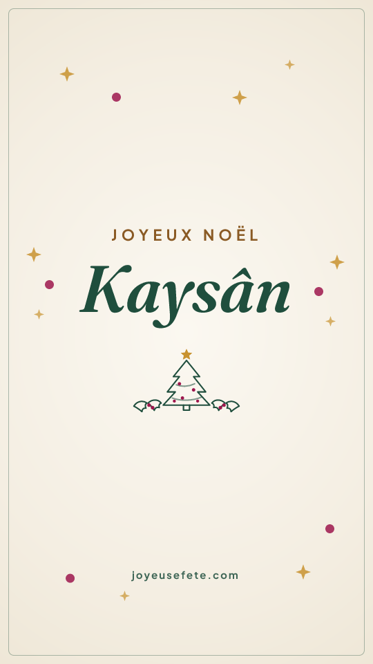 Image « Joyeux Noël Kaysân » au format story