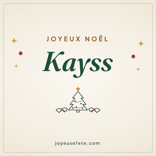 Image carrée « Joyeux Noël Kayss » pour WhatsApp