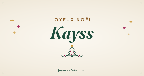 Image « Joyeux Noël Kayss » au format large