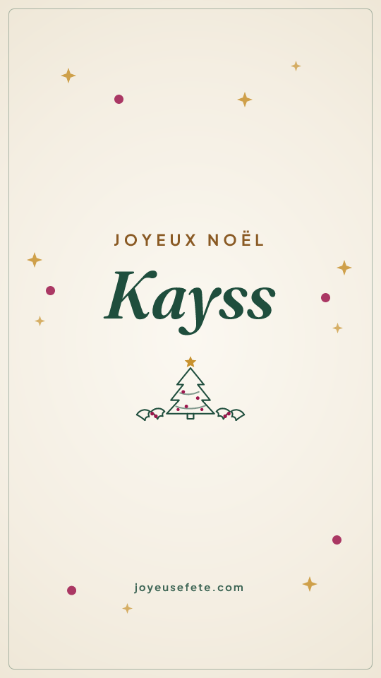 Image « Joyeux Noël Kayss » au format story