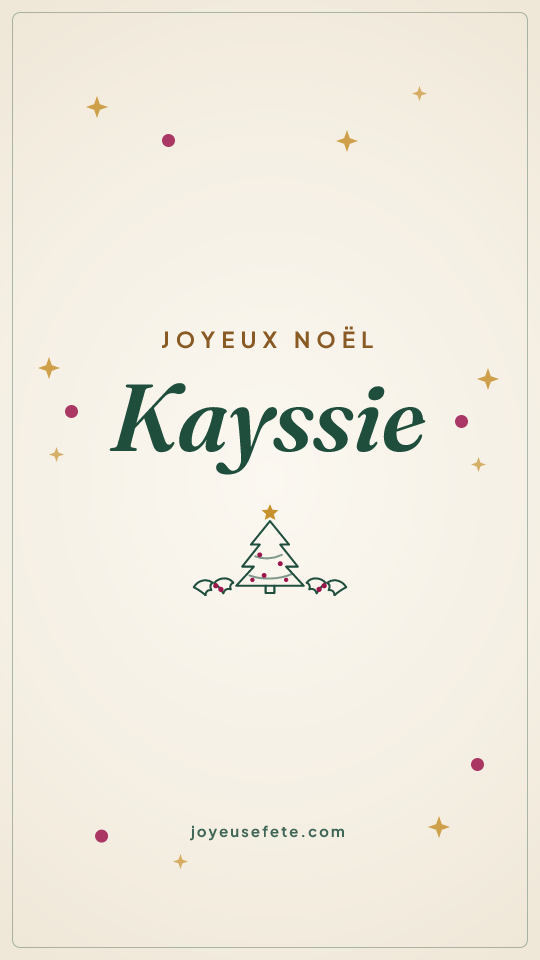 Image « Joyeux Noël Kayssie » au format story