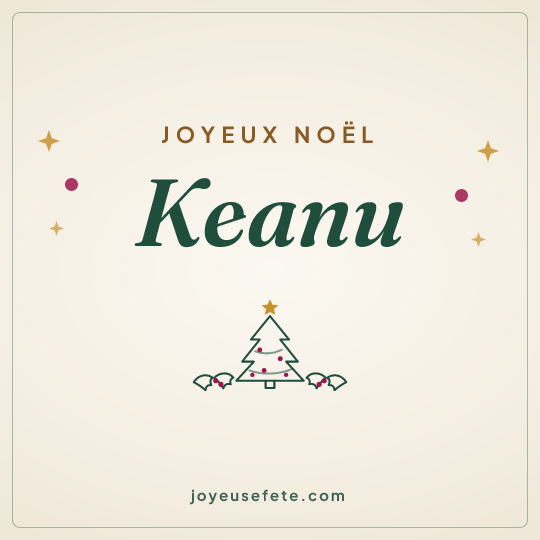 Image carrée « Joyeux Noël Keanu » pour WhatsApp