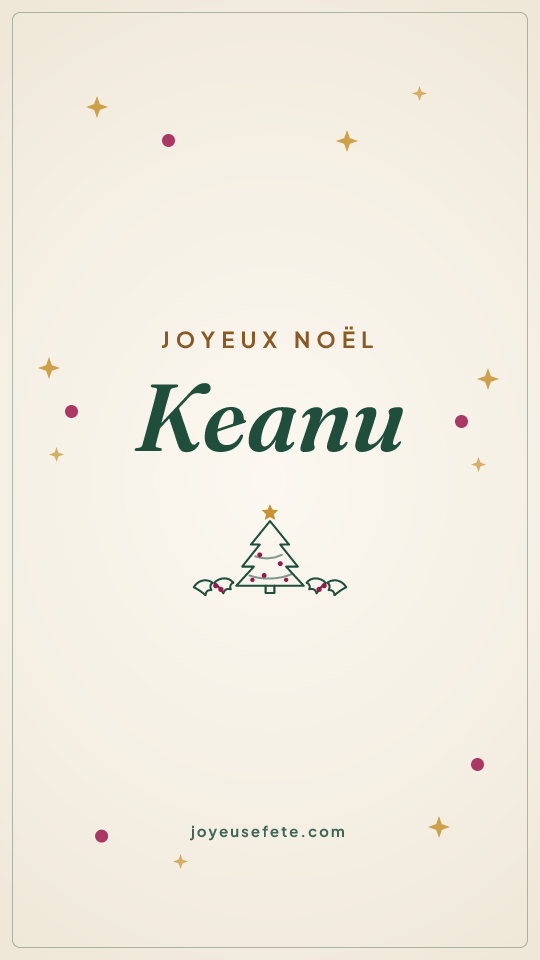 Image « Joyeux Noël Keanu » au format story