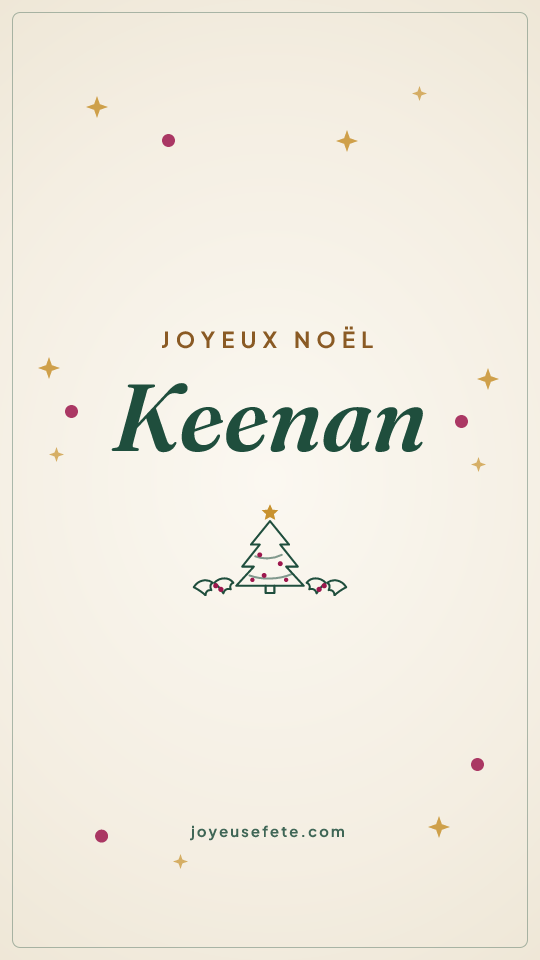 Image « Joyeux Noël Keenan » au format story