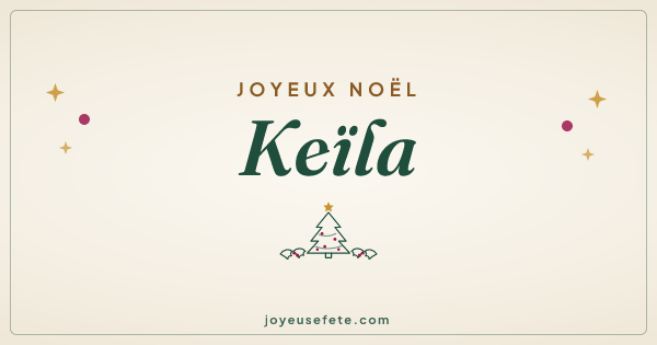 Image « Joyeux Noël Keïla » au format large