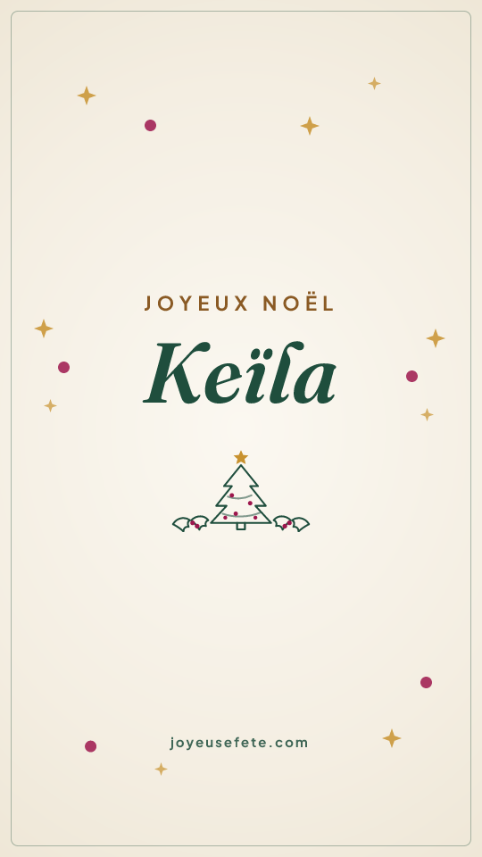 Image « Joyeux Noël Keïla » au format story