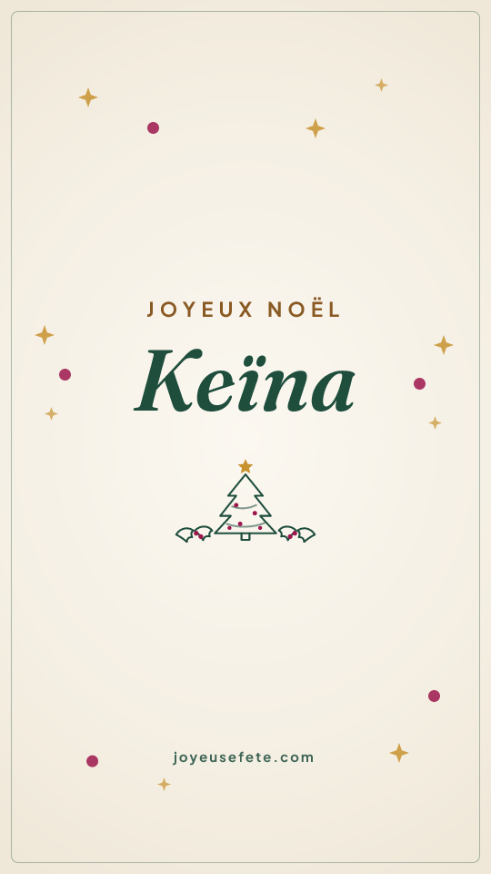 Image « Joyeux Noël Keïna » au format story