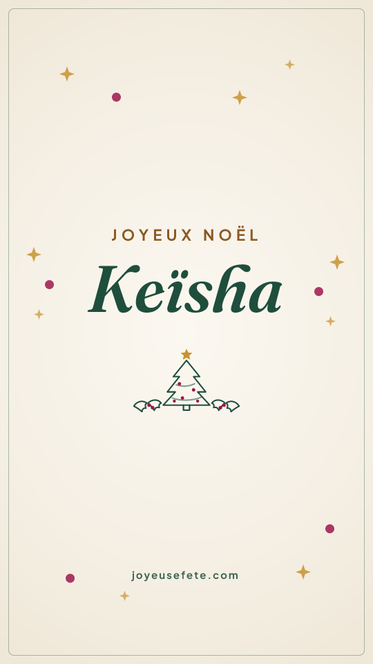 Image « Joyeux Noël Keïsha » au format story