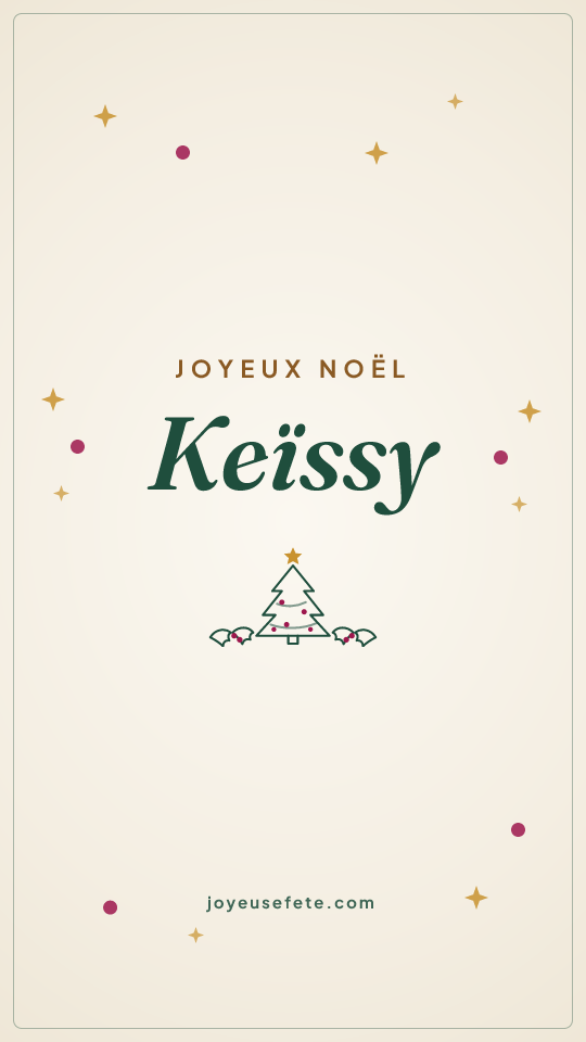 Image « Joyeux Noël Keïssy » au format story