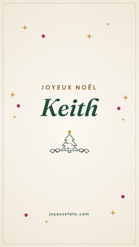 Image « Joyeux Noël Keith » au format story