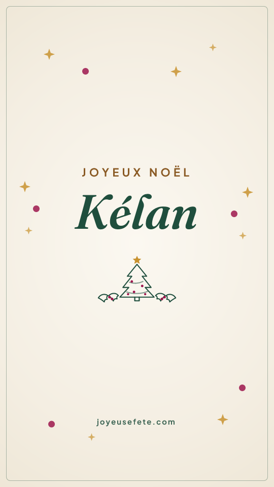 Image « Joyeux Noël Kélan » au format story